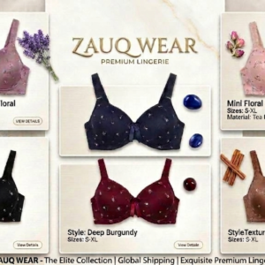 Lavender Floral Padded Bra for Women - Premium Soft Touch